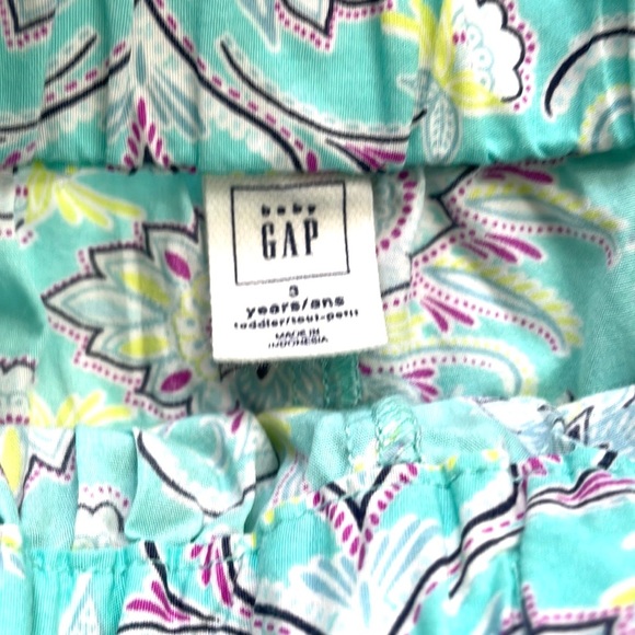 Gap Baby Aqua Blue Floral Paisley Shorts, Size 3 Years - Picture 4 of 4